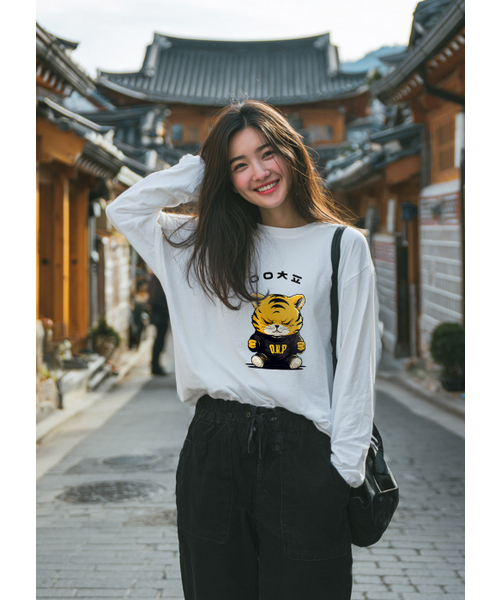 OHP(ワンハンドレッドパーセント)の「OHPxHARMONIA 受け取り書き ベーシック 長袖Tシャツ(Tシャツ/カットソー・メンズ・ホワイト/ブラック・LARGE/X-LARGE/XX-LARGE/MEDIUM)」の5枚目の写真