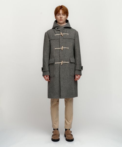 SOLEW(ソル)の「ウールダッフルフードコート_グレー(チェスターコート・メンズ・その他・LARGE/MEDIUM/SMALL/X-LARGE)」の1枚目の写真