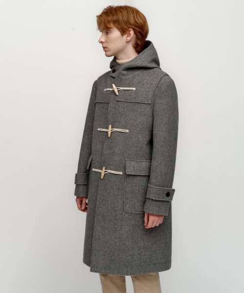SOLEW(ソル)の「ウールダッフルフードコート_グレー(チェスターコート・メンズ・その他・LARGE/MEDIUM/SMALL/X-LARGE)」の5枚目の写真