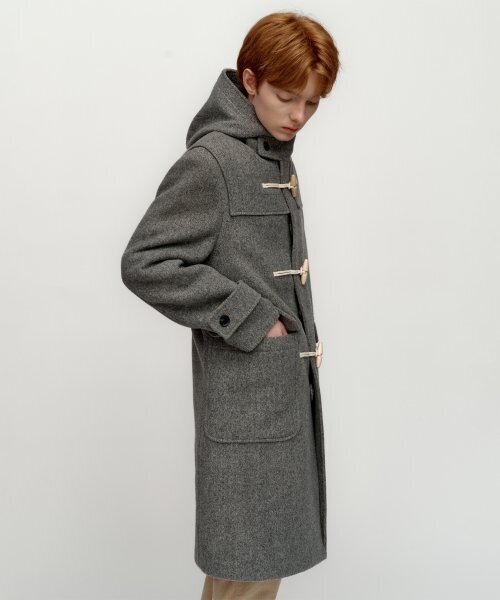 SOLEW(ソル)の「ウールダッフルフードコート_グレー(チェスターコート・メンズ・その他・LARGE/MEDIUM/SMALL/X-LARGE)」の4枚目の写真
