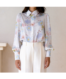 William Ivory Floral Blouse