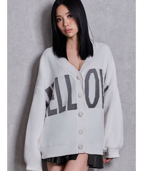 GYDA(ジェイダ)の「MELLOWYモールニットカーディガン(カーディガン/ボレロ・レディース・ピンク/オフホワイト/グレー・FREE)」の1枚目の写真