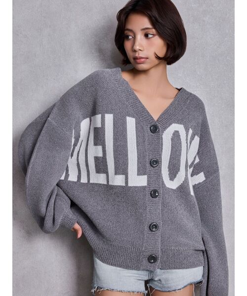 GYDA(ジェイダ)の「MELLOWYモールニットカーディガン(カーディガン/ボレロ・レディース・ピンク/オフホワイト/グレー・FREE)」の4枚目の写真