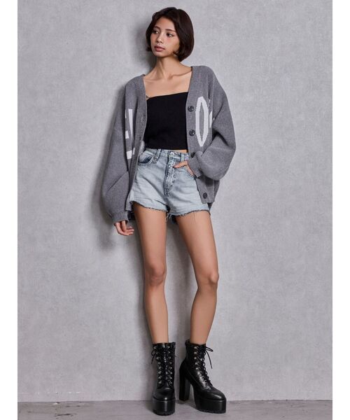 GYDA(ジェイダ)の「MELLOWYモールニットカーディガン(カーディガン/ボレロ・レディース・ピンク/オフホワイト/グレー・FREE)」の6枚目の写真