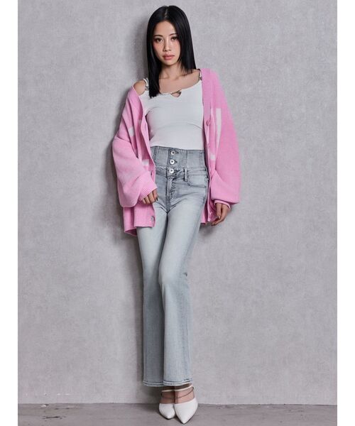 GYDA(ジェイダ)の「MELLOWYモールニットカーディガン(カーディガン/ボレロ・レディース・ピンク/オフホワイト/グレー・FREE)」の18枚目の写真