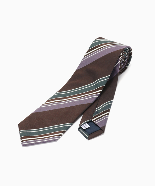 EDIFICE(エディフィス)の「PB ワイドレジメンタルタイ(ネクタイ・メンズ・チョコ・FREE)」の4枚目の写真