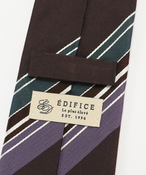 EDIFICE(エディフィス)の「PB ワイドレジメンタルタイ(ネクタイ・メンズ・チョコ・FREE)」の3枚目の写真