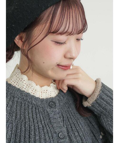 セール】【保温加工】衿レーススタンドネックインナー（Tシャツ
