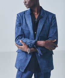 5351 POUR LES HOMMES（ゴーサンゴーイチプールオム）の「【セットアップ対応】ピークドラペル デニム ジャケット（テーラードジャケット）」
