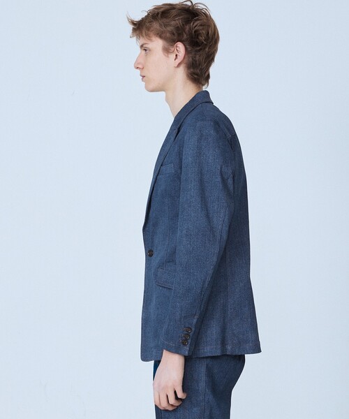 5351 POUR LES HOMMES（ゴーサンゴーイチプールオム）の「【セットアップ対応】ピークドラペル デニム ジャケット（テーラードジャケット・メンズ・インディゴブルー/ブラック・44/46/48/50）」の5枚目の写真