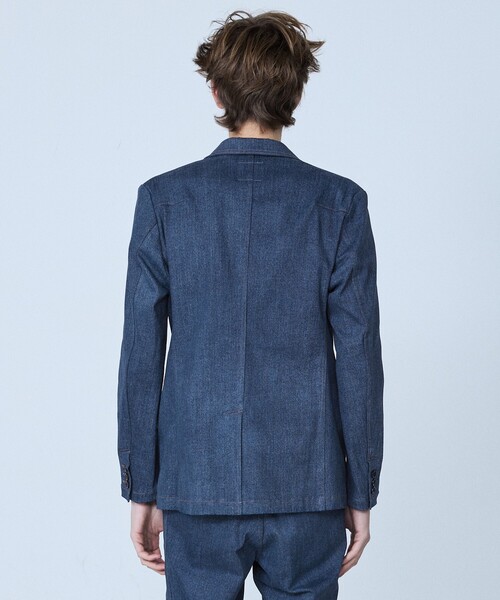 5351 POUR LES HOMMES（ゴーサンゴーイチプールオム）の「【セットアップ対応】ピークドラペル デニム ジャケット（テーラードジャケット・メンズ・インディゴブルー/ブラック・44/46/48/50）」の6枚目の写真