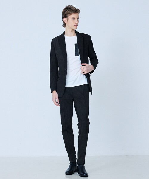 5351 POUR LES HOMMES（ゴーサンゴーイチプールオム）の「【セットアップ対応】ピークドラペル デニム ジャケット（テーラードジャケット・メンズ・インディゴブルー/ブラック・44/46/48/50）」の22枚目の写真