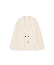 J'RIUM（ジェイリウム）の「[男女共用] デオン メリノウール ダブルニットジャケット アイボリー（ニット/セーター）」