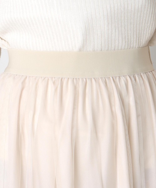 Three Four Time（ｽﾘｰﾌｫｰﾀｲﾑ）の「裾ランダムフリルチュールスカート（スカート・レディース・オフホワイト/ブラック・FREE）」の19枚目の写真