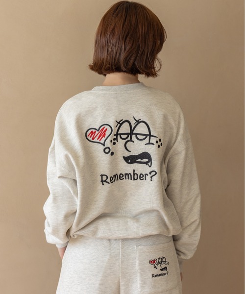 Remember.（リメンバー）の「吹き出し刺繍ロゴスウェット / Speech Bubble Logo Embroidery Sweat（スウェット・メンズ・ネイビー/ブラウン/ライトグレー/ブラック・LARGE/MEDIUM）」の3枚目の写真