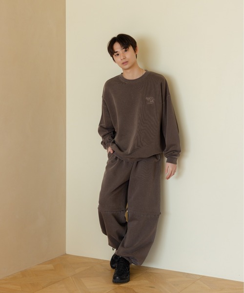 Remember.（リメンバー）の「吹き出し刺繍ロゴスウェット / Speech Bubble Logo Embroidery Sweat（スウェット・メンズ・ネイビー/ブラウン/ライトグレー/ブラック・LARGE/MEDIUM）」の7枚目の写真