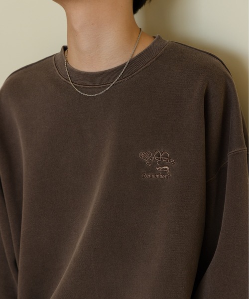 Remember.（リメンバー）の「吹き出し刺繍ロゴスウェット / Speech Bubble Logo Embroidery Sweat（スウェット・メンズ・ネイビー/ブラウン/ライトグレー/ブラック・LARGE/MEDIUM）」の16枚目の写真