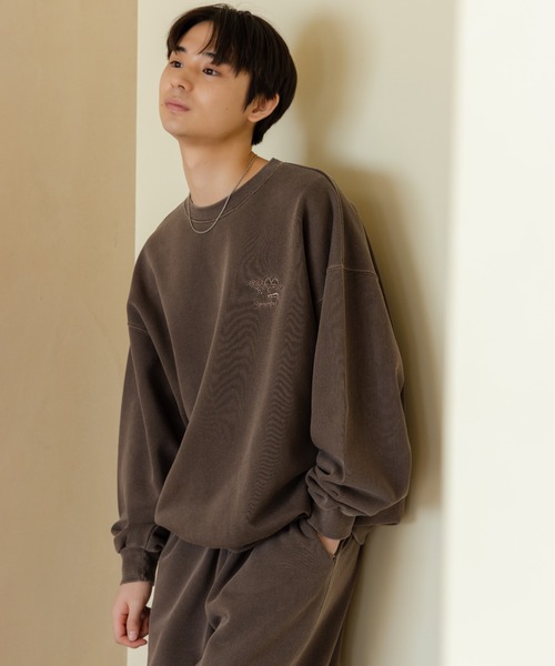 Remember.（リメンバー）の「吹き出し刺繍ロゴスウェット / Speech Bubble Logo Embroidery Sweat（スウェット・メンズ・ネイビー/ブラウン/ライトグレー/ブラック・LARGE/MEDIUM）」の19枚目の写真
