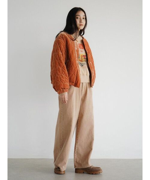 FIKA.(フィーカ)の「Velvet quilting short blouson(その他アウター・レディース・チャコール/オレンジ系3/ミント・MEDIUM)」の20枚目の写真