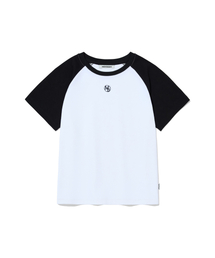クロエ ラグランロゴTシャツ-ブラック