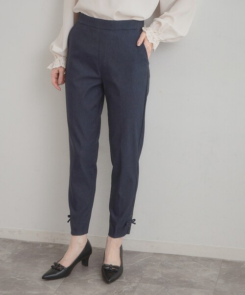 couture brooch（クチュールブローチ）の「リボンハイパーストレッチパンツ（その他パンツ・レディース・ブラック/ネイビー/ブラック系1・40/38/42/36）」の11枚目の写真