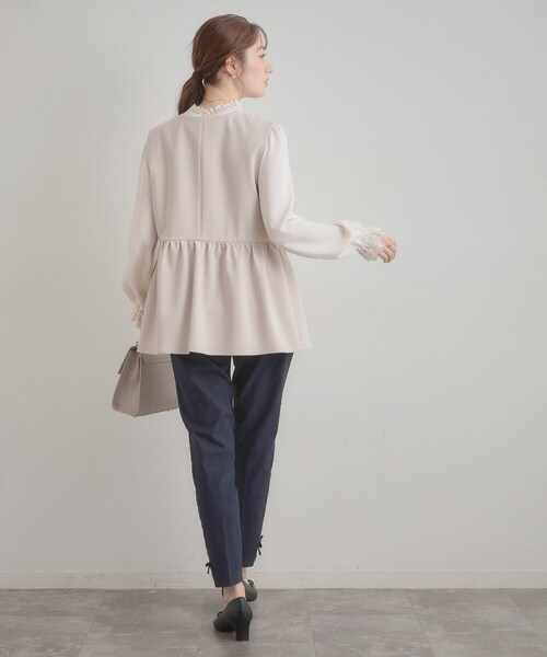 couture brooch（クチュールブローチ）の「リボンハイパーストレッチパンツ（その他パンツ・レディース・ブラック/ネイビー/ブラック系1・40/38/42/36）」の16枚目の写真