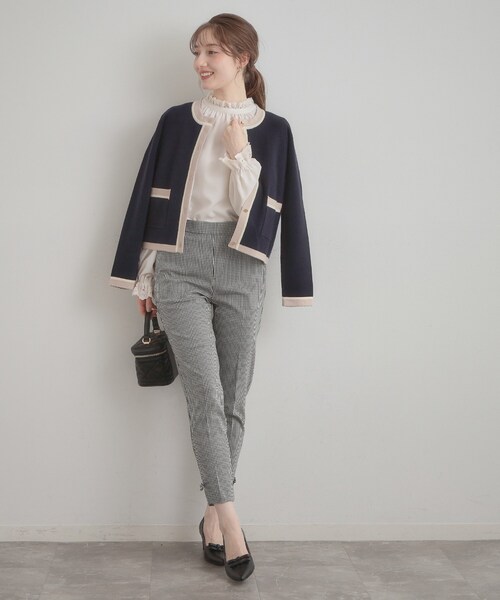 couture brooch（クチュールブローチ）の「リボンハイパーストレッチパンツ（その他パンツ・レディース・ブラック/ネイビー/ブラック系1・40/38/42/36）」の21枚目の写真