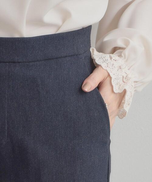 couture brooch（クチュールブローチ）の「リボンハイパーストレッチパンツ（その他パンツ・レディース・ブラック/ネイビー/ブラック系1・40/38/42/36）」の6枚目の写真