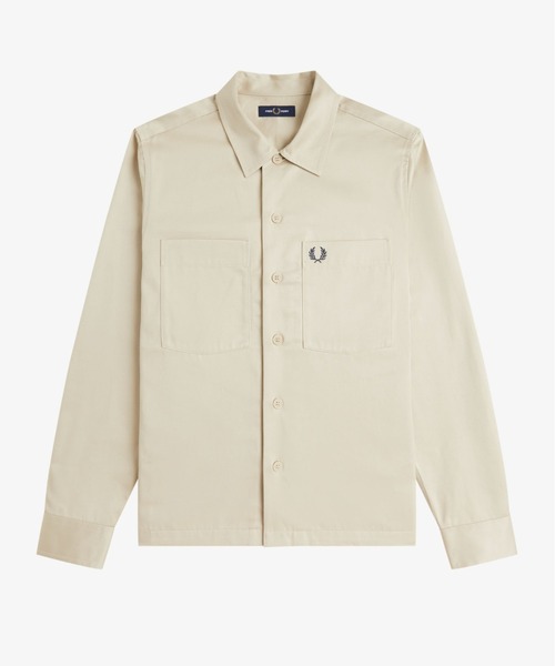 FRED PERRY（フレッドペリー）の「Twill Overshirt／ツイルオーバーシャツ（シャツ/ブラウス・メンズ・オートミール/ブラック・S/M/L）」の11枚目の写真