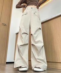 立体タックデザイン カーゴパンツ