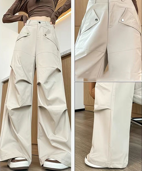 gossip!ロサンゼルス(ゴシップロサンゼルス)の「立体タックデザイン カーゴパンツ(カーゴパンツ・レディース・ブラウン/ブラック/アイボリー・L/M/S)」の5枚目の写真
