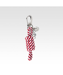 AFTERPRAY（アフタープレイ）の「ストライプココロープキーホルダー レッド（キーケース/キーアクセサリー）」