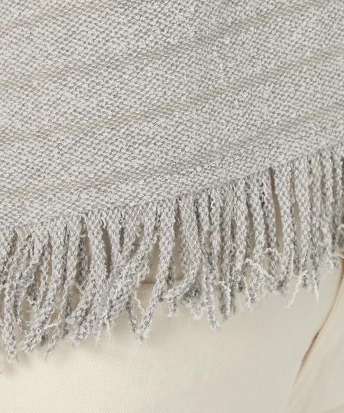 Another Edition（アナザーエディション）の「ボーダーフリンジトップス/AEBC C/BORDフリンジ◆（Tシャツ/カットソー・レディース・オフホワイト/ライトグレー・FREE）」の11枚目の写真