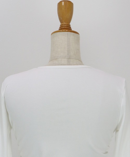 BLUEEAST(ブルーイースト)の「フレアスリーブドッキングカットソー(Tシャツ/カットソー・レディース・ホワイト/ブラック・MEDIUM)」の7枚目の写真