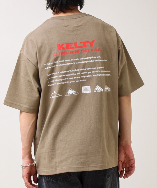 KELTY（ケルティ）の「【KELTY×GLOSTER】別注 バックヒストリーロゴT（Tシャツ/カットソー・メンズ・グレイッシュベージュ/ブラック/杢グレー/オフホワイト/チャコールグレー/ネイビー・S/M/L）」の5枚目の写真