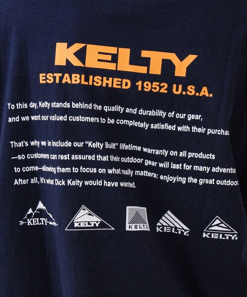 KELTY（ケルティ）の「【KELTY×GLOSTER】別注 バックヒストリーロゴT（Tシャツ/カットソー・メンズ・グレイッシュベージュ/ブラック/杢グレー/オフホワイト/チャコールグレー/ネイビー・S/M/L）」の7枚目の写真