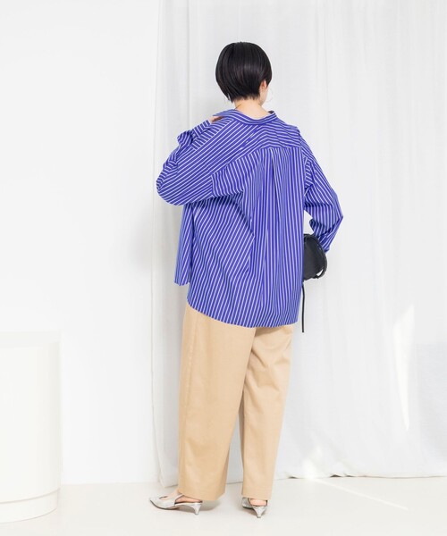 Rie Miller（リエミラー）の「ウォッシャブルレギュラーカラー2WAYシャツ（シャツ/ブラウス・レディース・ホワイト系その他4/ブラック系その他3/ブルー系その他3・38）」の5枚目の写真