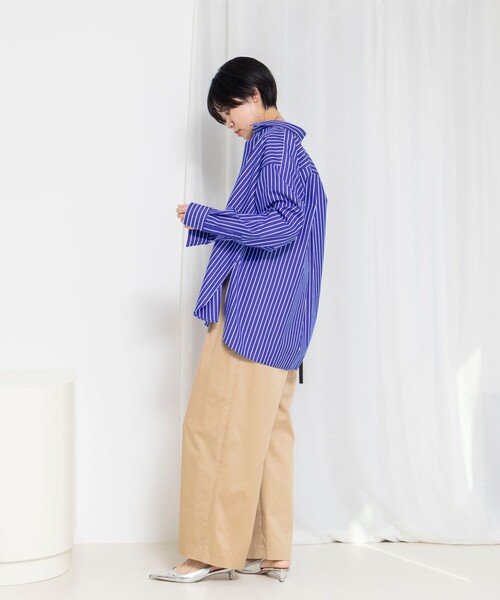 Rie Miller（リエミラー）の「ウォッシャブルレギュラーカラー2WAYシャツ（シャツ/ブラウス・レディース・ホワイト系その他4/ブラック系その他3/ブルー系その他3・38）」の6枚目の写真