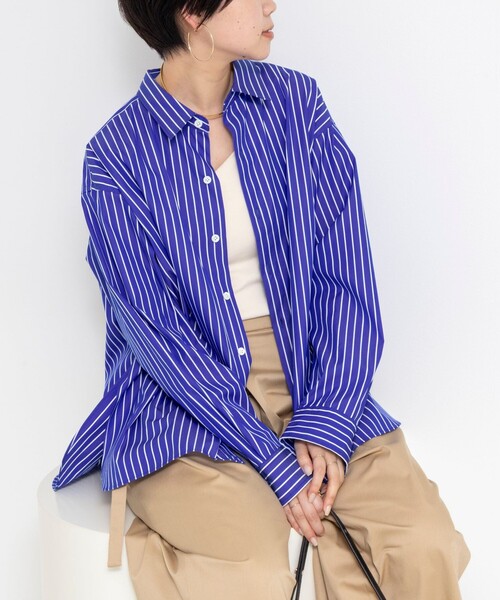 Rie Miller（リエミラー）の「ウォッシャブルレギュラーカラー2WAYシャツ（シャツ/ブラウス・レディース・ホワイト系その他4/ブラック系その他3/ブルー系その他3・38）」の7枚目の写真