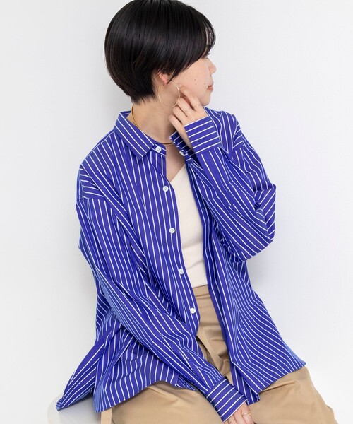 Rie Miller（リエミラー）の「ウォッシャブルレギュラーカラー2WAYシャツ（シャツ/ブラウス・レディース・ホワイト系その他4/ブラック系その他3/ブルー系その他3・38）」の8枚目の写真