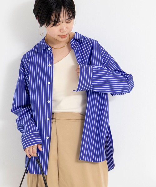 Rie Miller（リエミラー）の「ウォッシャブルレギュラーカラー2WAYシャツ（シャツ/ブラウス・レディース・ホワイト系その他4/ブラック系その他3/ブルー系その他3・38）」の12枚目の写真