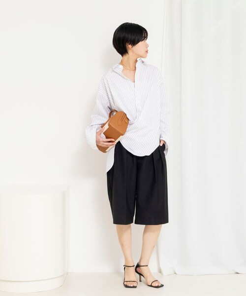 Rie Miller（リエミラー）の「ウォッシャブルレギュラーカラー2WAYシャツ（シャツ/ブラウス・レディース・ホワイト系その他4/ブラック系その他3/ブルー系その他3・38）」の13枚目の写真