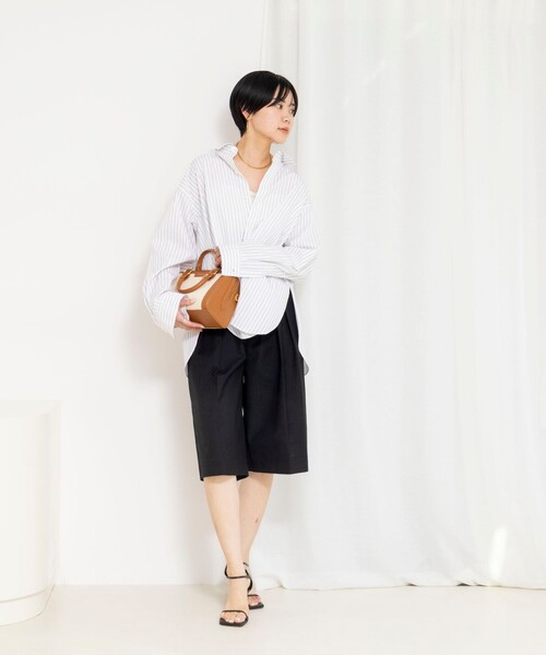 Rie Miller（リエミラー）の「ウォッシャブルレギュラーカラー2WAYシャツ（シャツ/ブラウス・レディース・ホワイト系その他4/ブラック系その他3/ブルー系その他3・38）」の17枚目の写真