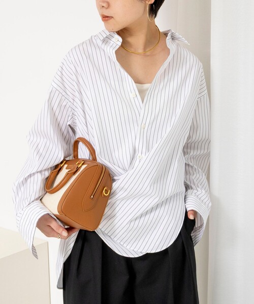 Rie Miller（リエミラー）の「ウォッシャブルレギュラーカラー2WAYシャツ（シャツ/ブラウス・レディース・ホワイト系その他4/ブラック系その他3/ブルー系その他3・38）」の19枚目の写真