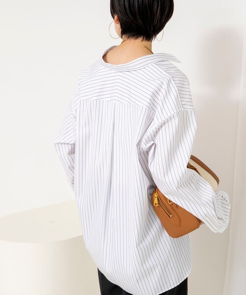 Rie Miller（リエミラー）の「ウォッシャブルレギュラーカラー2WAYシャツ（シャツ/ブラウス・レディース・ホワイト系その他4/ブラック系その他3/ブルー系その他3・38）」の20枚目の写真