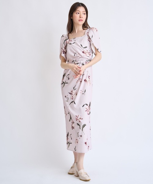 NOELA（ノエラ）の「ペイントフラワーワンピース（ワンピース・レディース・ピンク/イエロー/ブルー・S/M）」の5枚目の写真