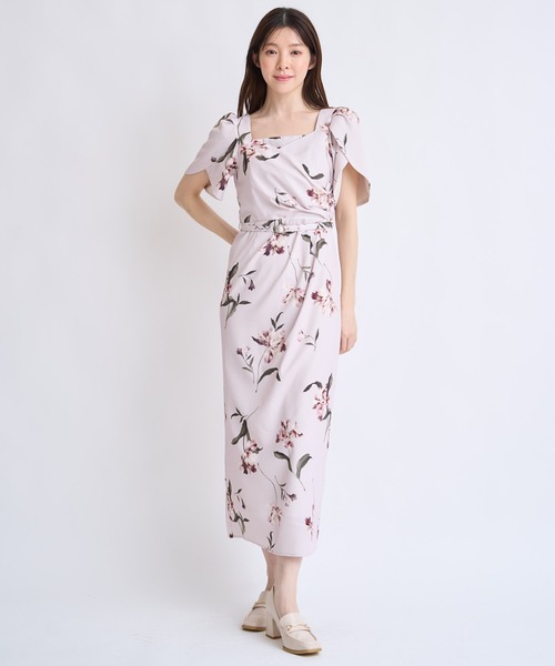 NOELA（ノエラ）の「ペイントフラワーワンピース（ワンピース・レディース・ピンク/イエロー/ブルー・S/M）」の4枚目の写真