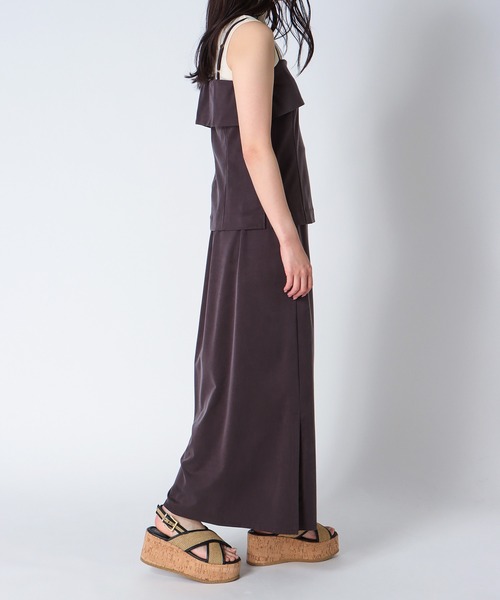 DRESSLAVE（ドレスレイブ）の「B7 / cupra fibril jersey slit skirt(キュプラフィブリルジャージースリットスカート)（スカート・レディース・ブラウン/グレー・38）」の6枚目の写真
