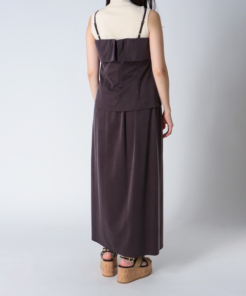 DRESSLAVE（ドレスレイブ）の「B7 / cupra fibril jersey slit skirt(キュプラフィブリルジャージースリットスカート)（スカート・レディース・ブラウン/グレー・38）」の7枚目の写真