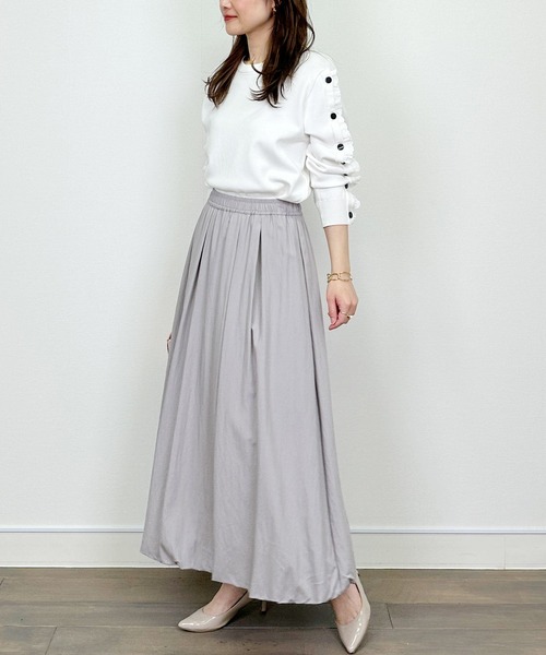 PICCIN(ピッチン)の「ディープタックバルーンスカート(スカート・レディース・ブラック/ライトグレー・M)」の15枚目の写真
